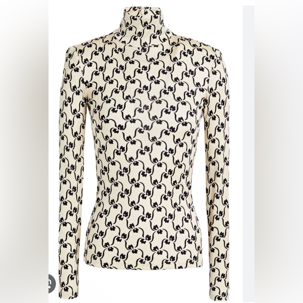 NWT Tory Burch Silk Jersey Turtleneck - sz L